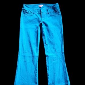 Lilly Pulitzer Blue Low‎ Rise Full Length Stretch Bootcut Flare Pants Size 2